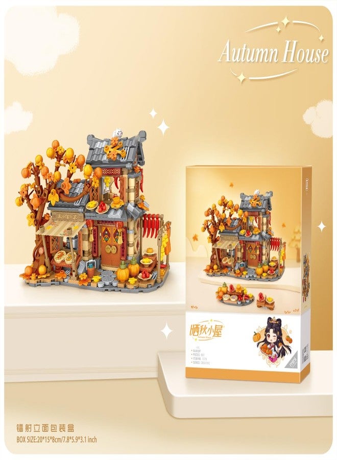MEIEST Autumn House Building Blocks Set,Chinese Style Particle Construction Building Bricks Toy,Harvest Season Home Decoration - Image 5